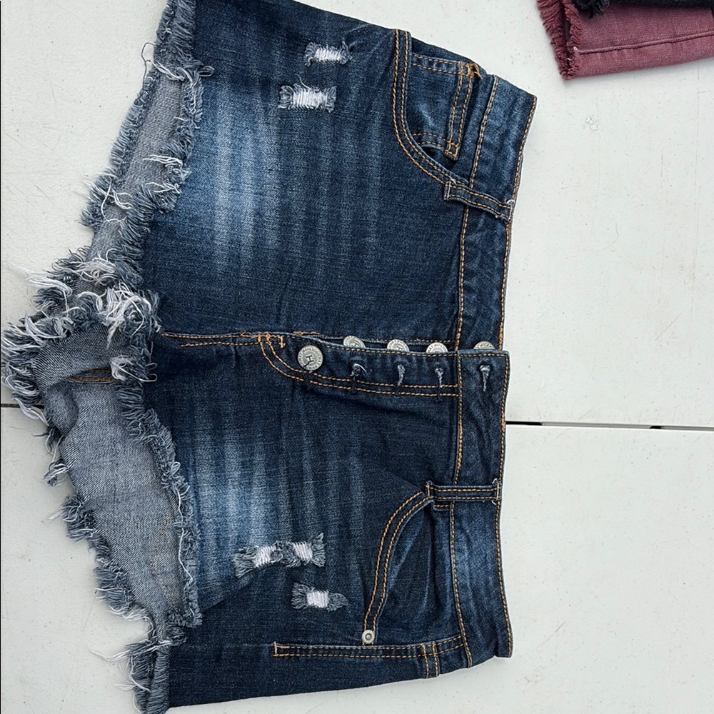 Denim Distressed Women Shorts